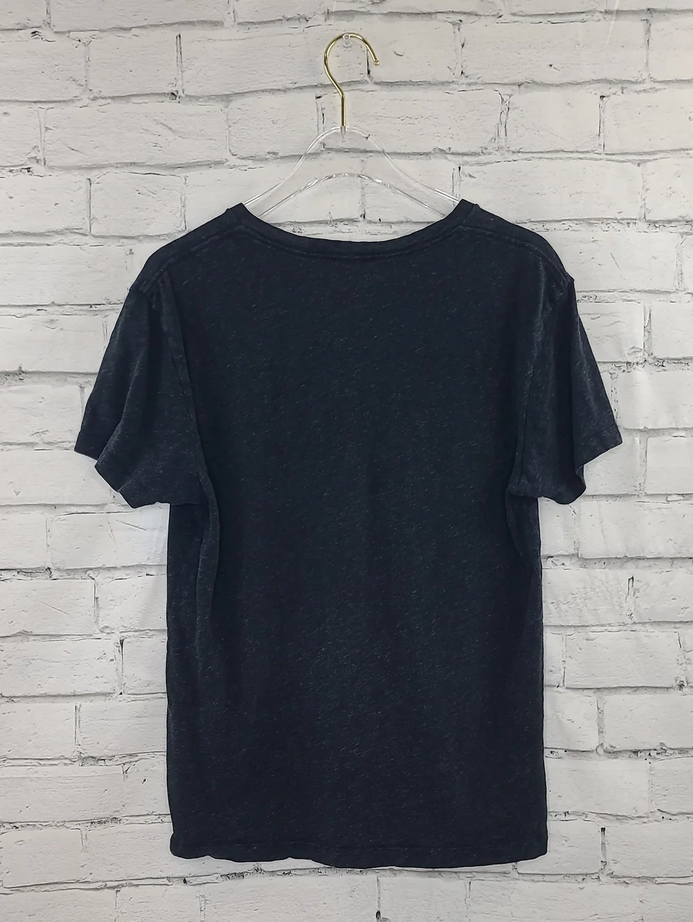 J Crew Mens' Soft Knit Cotton V-Neck Relaxed Field Knit Short Sleeve Tee Black